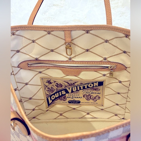 Limited Edition Louis Vuitton Damier Azur Summer Trunks Neverfull MM Tote/Wallet - Picture 6 of 16